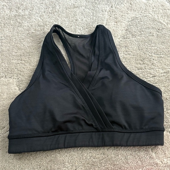 Lululemon Black Cross-Front Sports Bra – Size Small - Picture 1 of 3